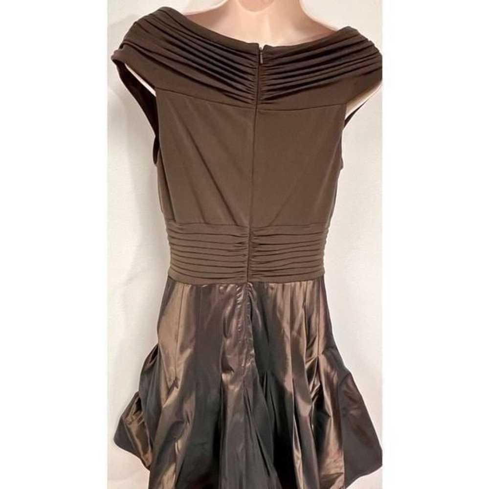 Tadashi Collection Womens Brown Taffeta Pleated C… - image 5