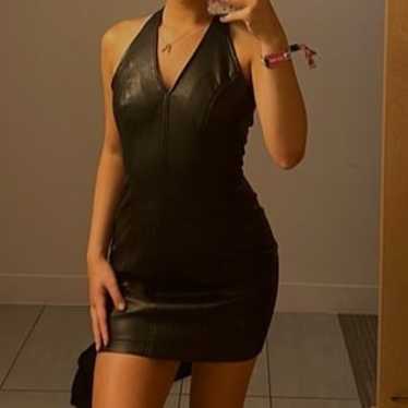 Halter style black mini dress - image 1