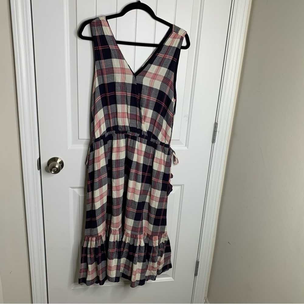 Anthropologie plaid sleeveless dickens midi dress… - image 3