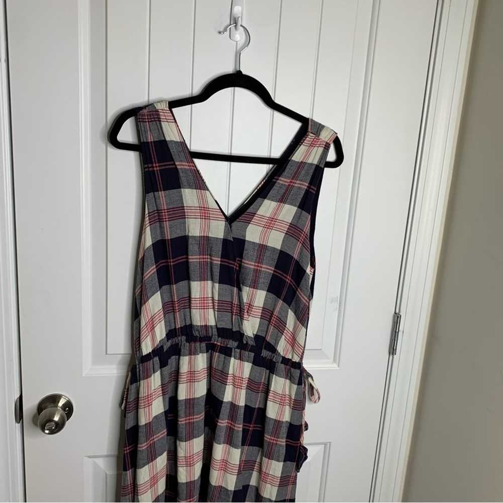 Anthropologie plaid sleeveless dickens midi dress… - image 4