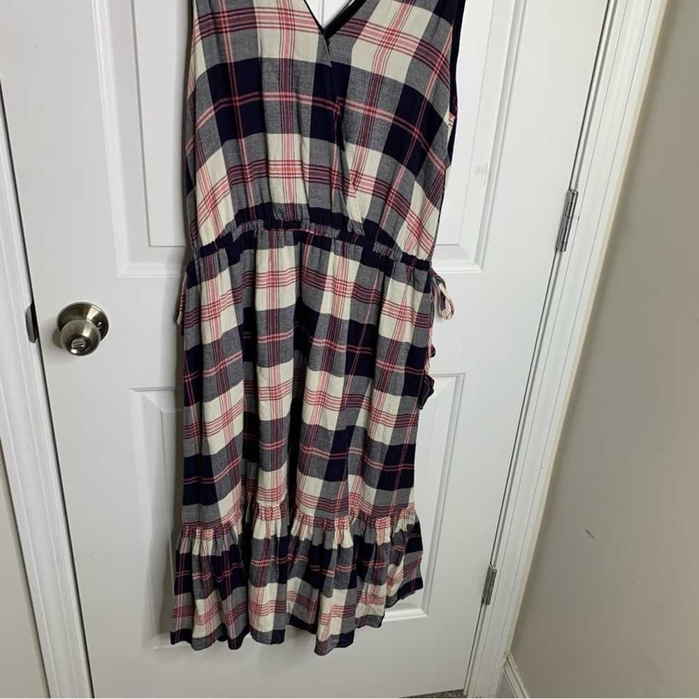 Anthropologie plaid sleeveless dickens midi dress… - image 5