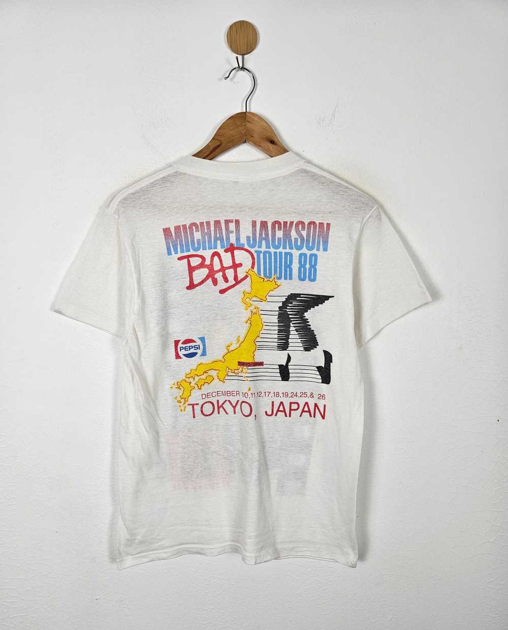 Band Tees × Vintage Vintage 80s 1988 Michael Jack… - image 2