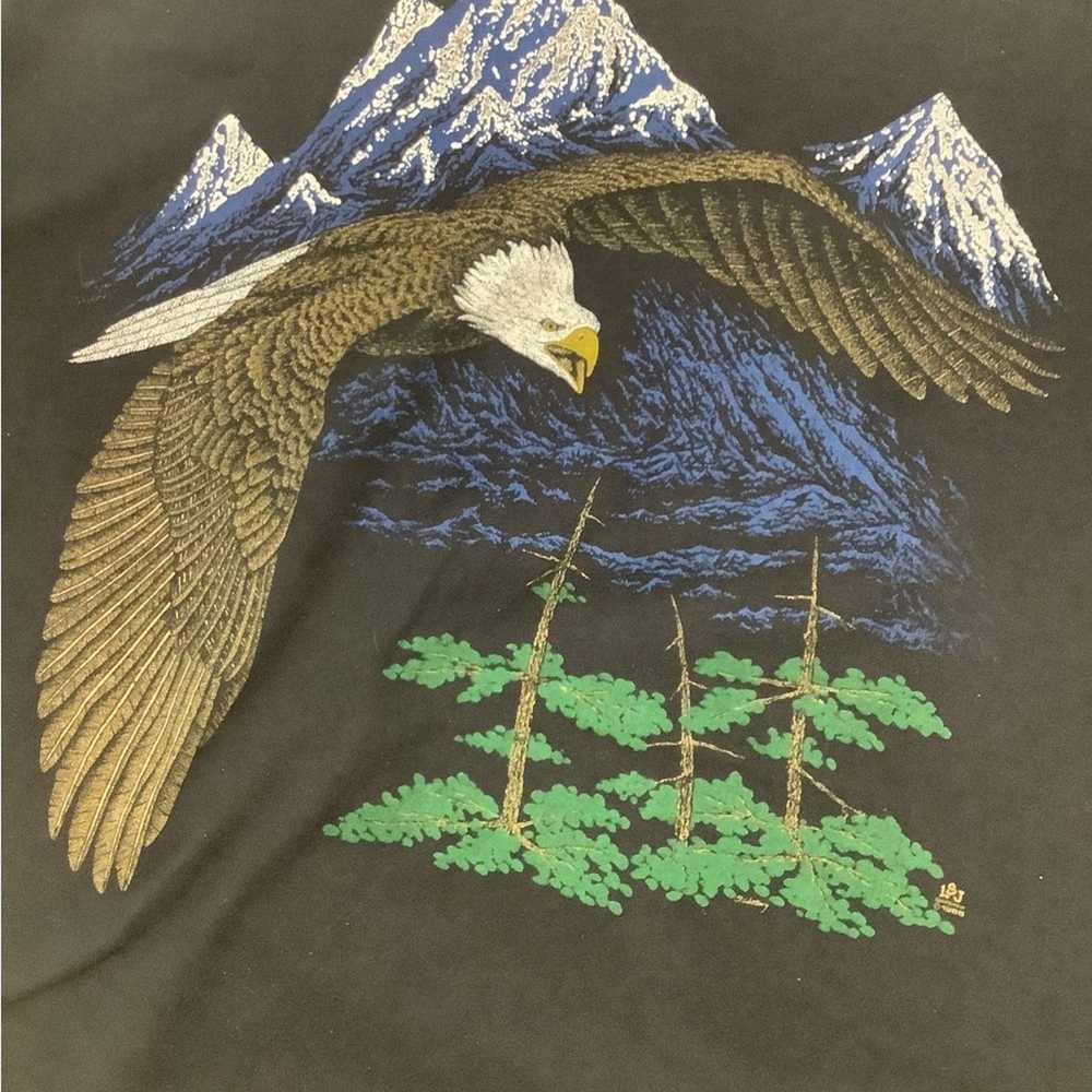 Jerzees Vintage JERZEES Bald eagle graphic t-shirt - image 2