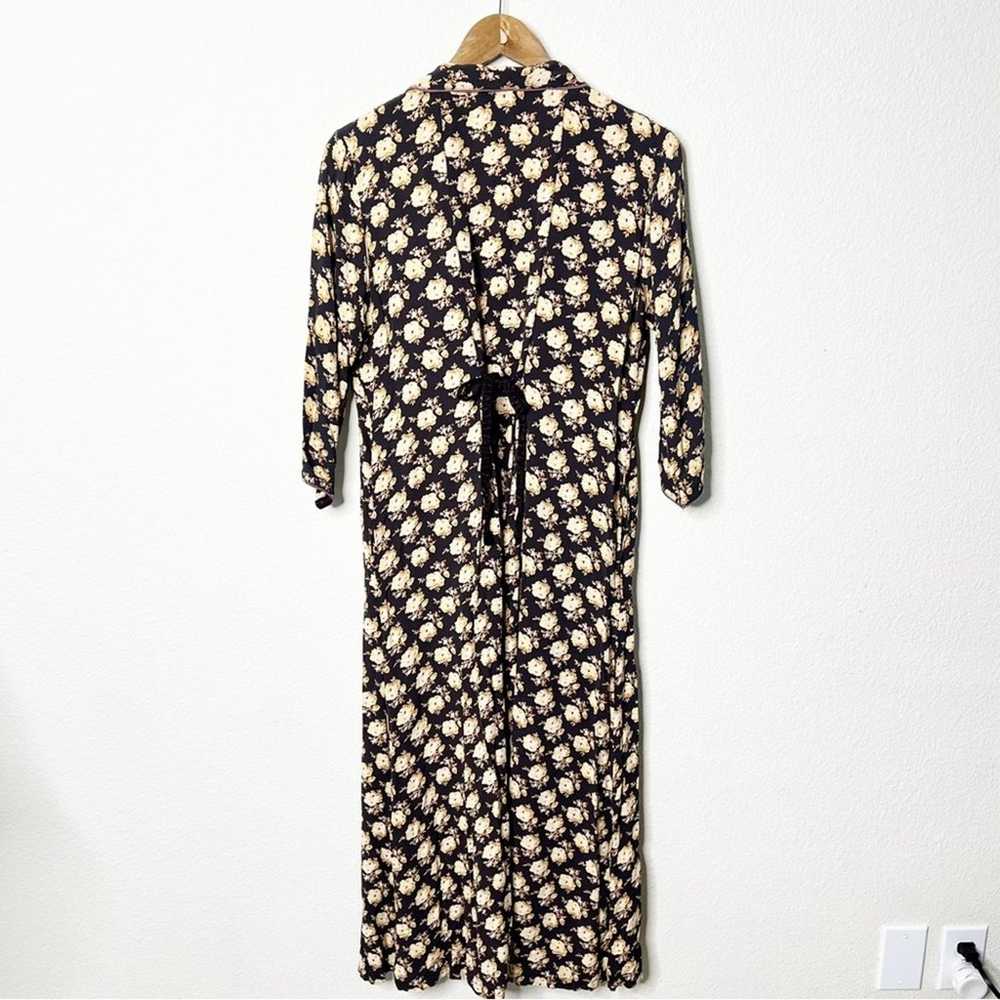 April Cornell VTG 90s Maxi Dress Dark Gothic Flor… - image 5