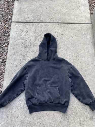 Streetwear Washed black double thick hoodie