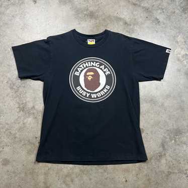 Bape Tee Busy Works BLACK PURPLE CAMO Vintage outlets