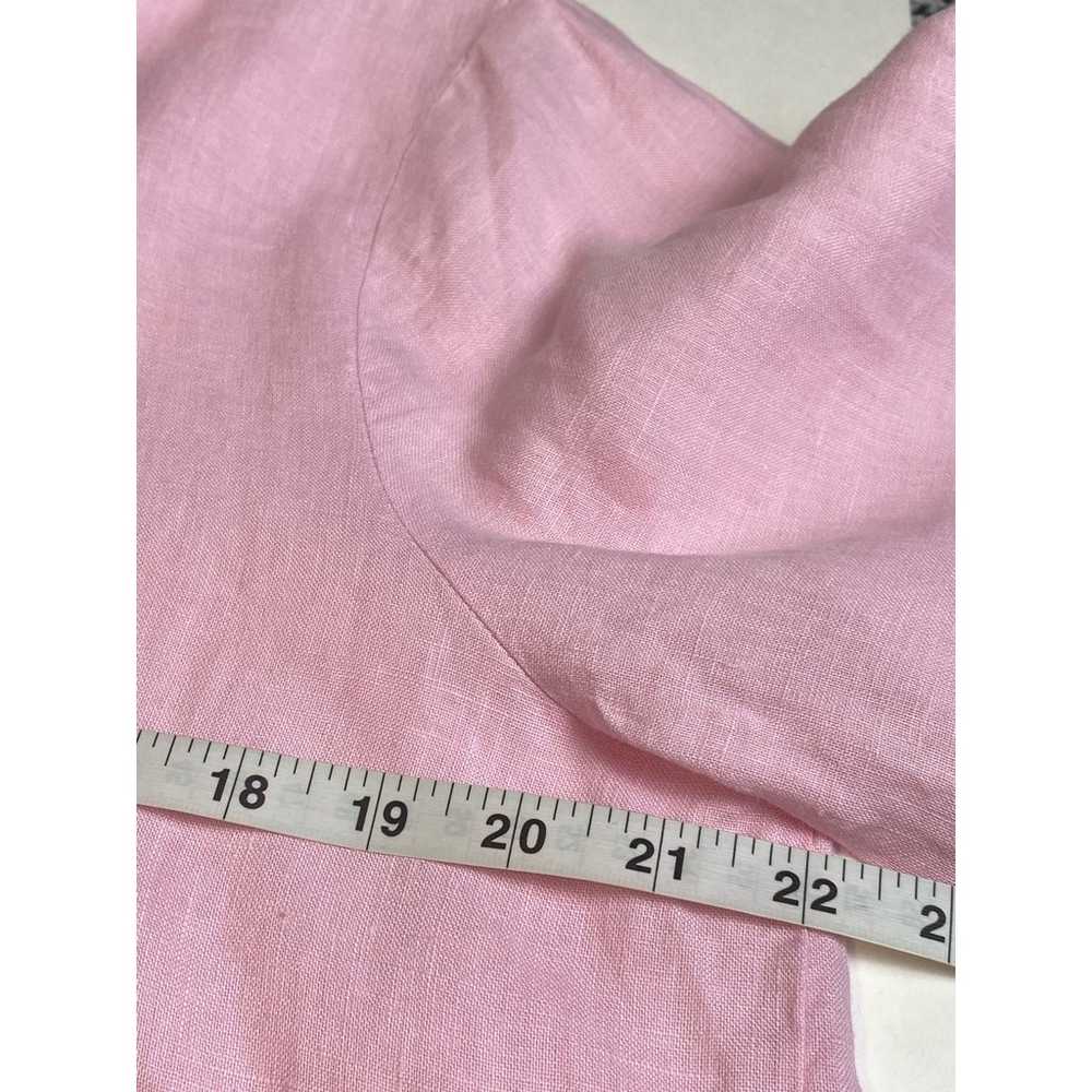 FLAX Women's Pink Long Sleeve Collared Button-Dow… - image 4