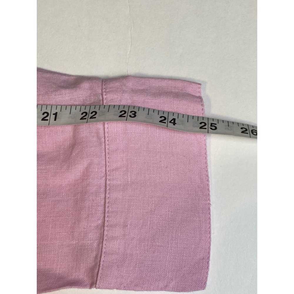 FLAX Women's Pink Long Sleeve Collared Button-Dow… - image 7