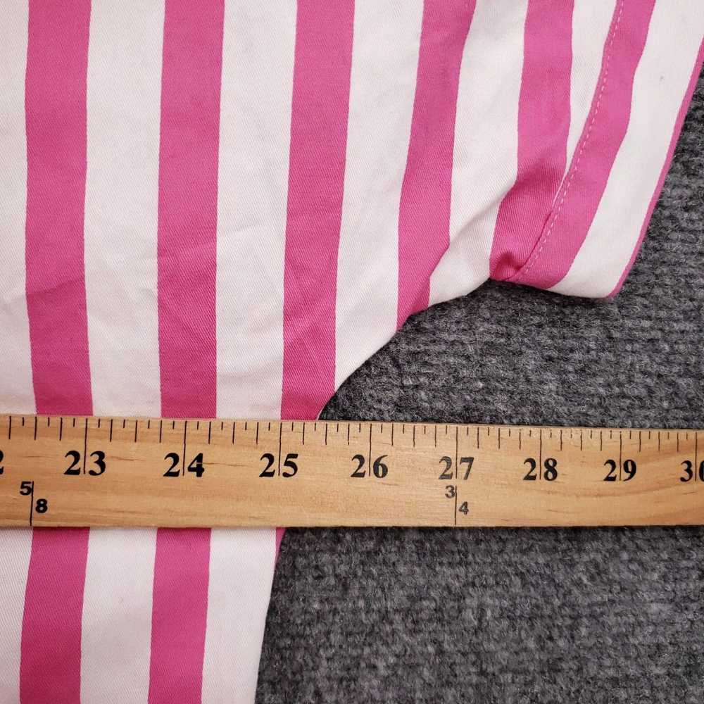 Vintage Womens L Large Pink Striped Button Up Sho… - image 5