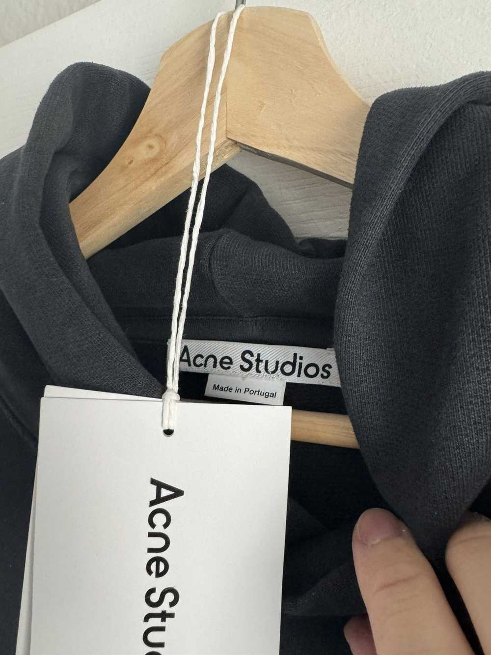 Acne Studios Acne Studios Logo Print Jersey Hoodi… - image 3