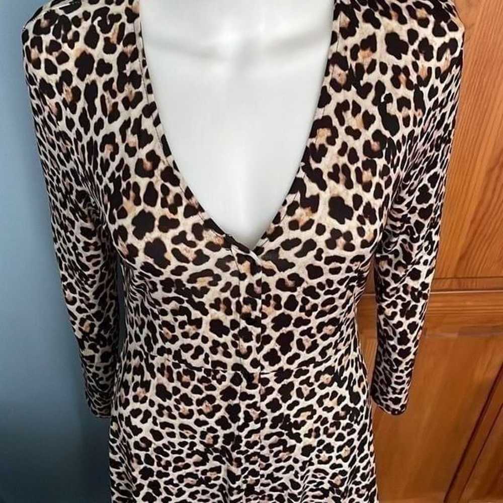 Zara Cheetah Leopard Print Asymmetrical Button Do… - image 1