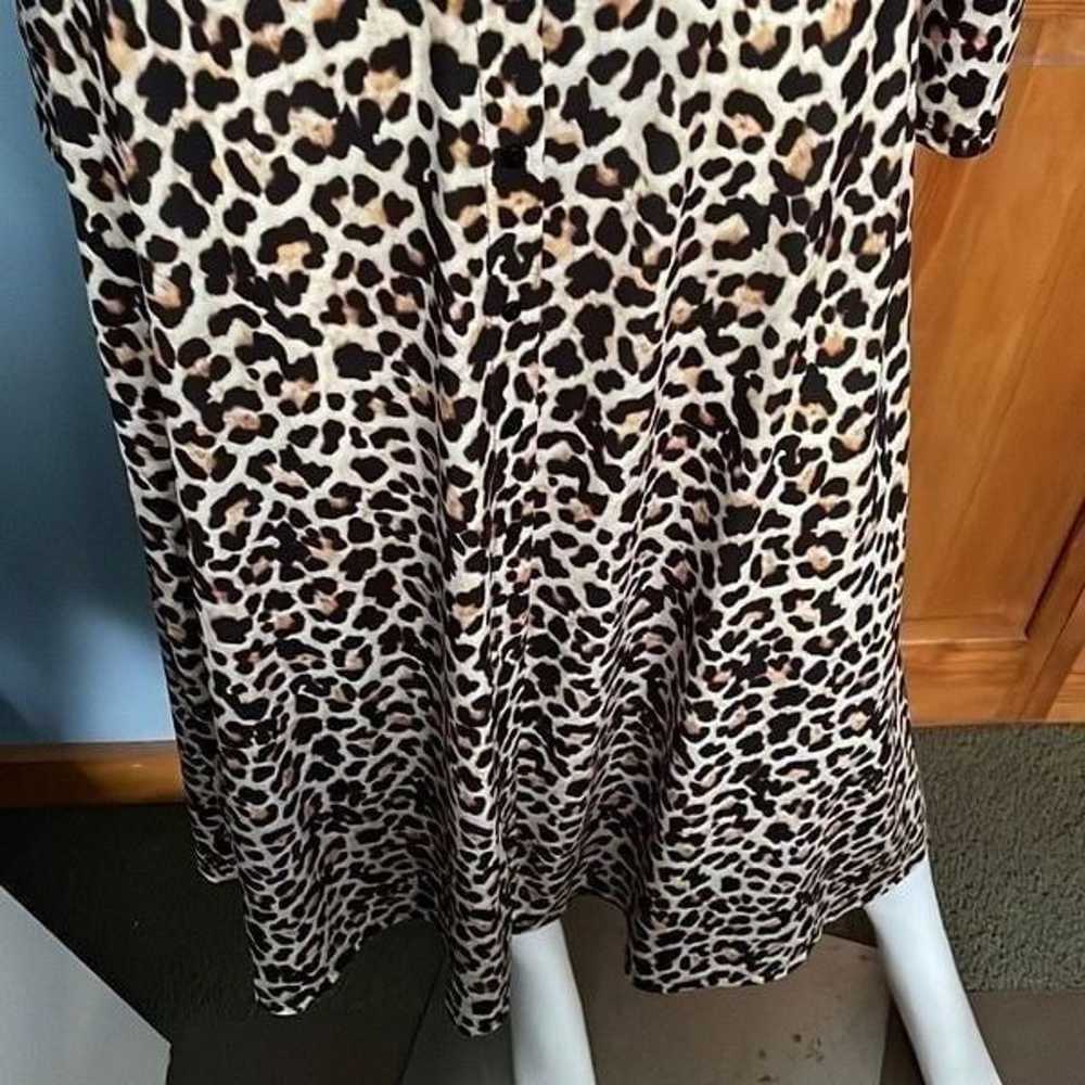 Zara Cheetah Leopard Print Asymmetrical Button Do… - image 3