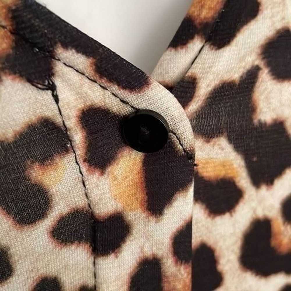 Zara Cheetah Leopard Print Asymmetrical Button Do… - image 6