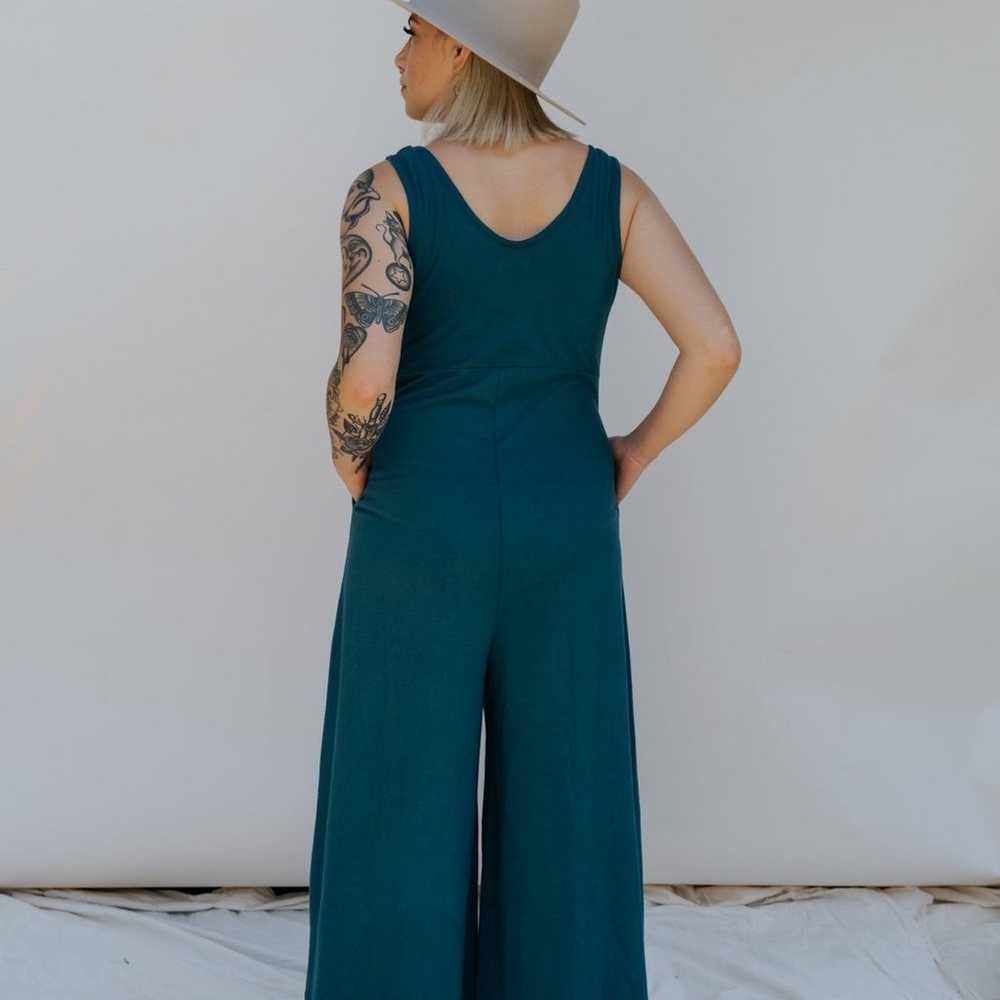 Mien Lakeside Wide Leg Jumpsuit - Rich Teal, M - image 1