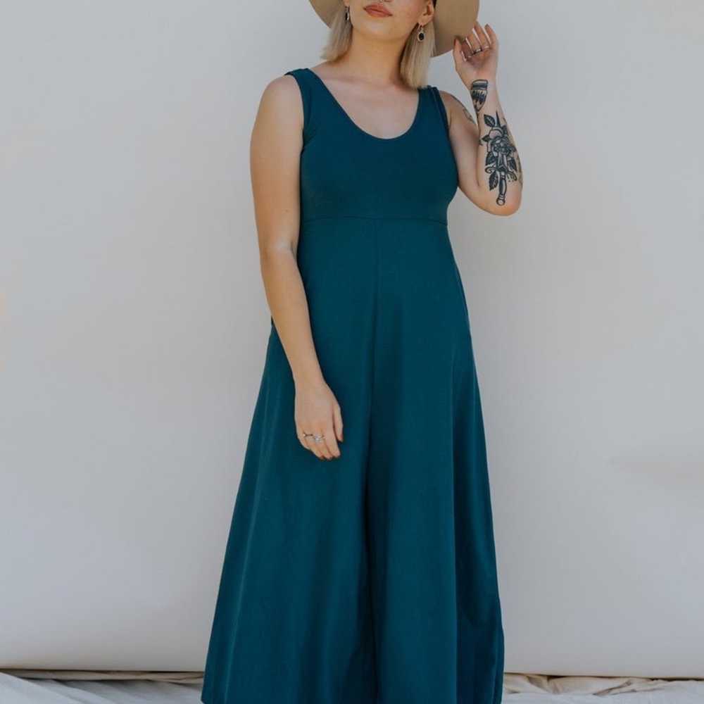 Mien Lakeside Wide Leg Jumpsuit - Rich Teal, M - image 2