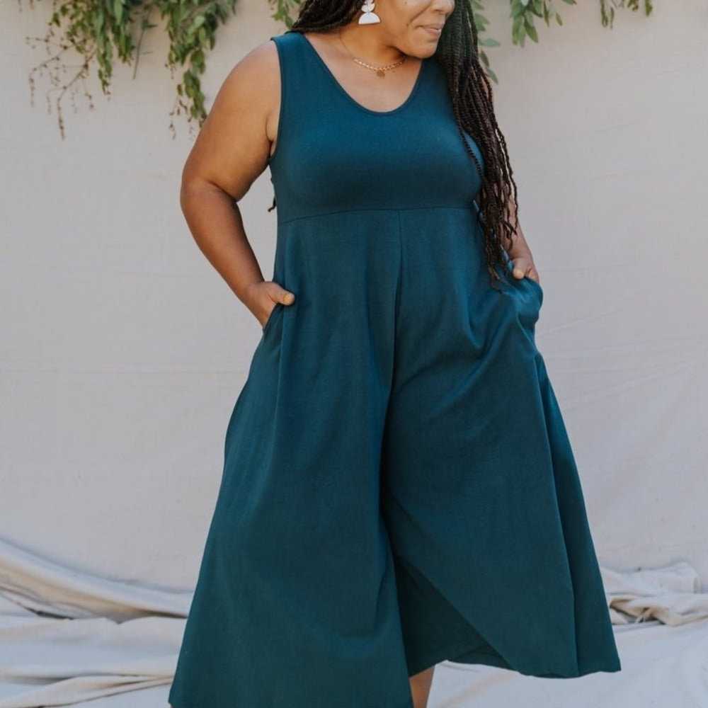 Mien Lakeside Wide Leg Jumpsuit - Rich Teal, M - image 9