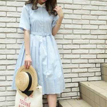 f.I.n.t Cleric Collar Pleated Shirt Dress - image 1