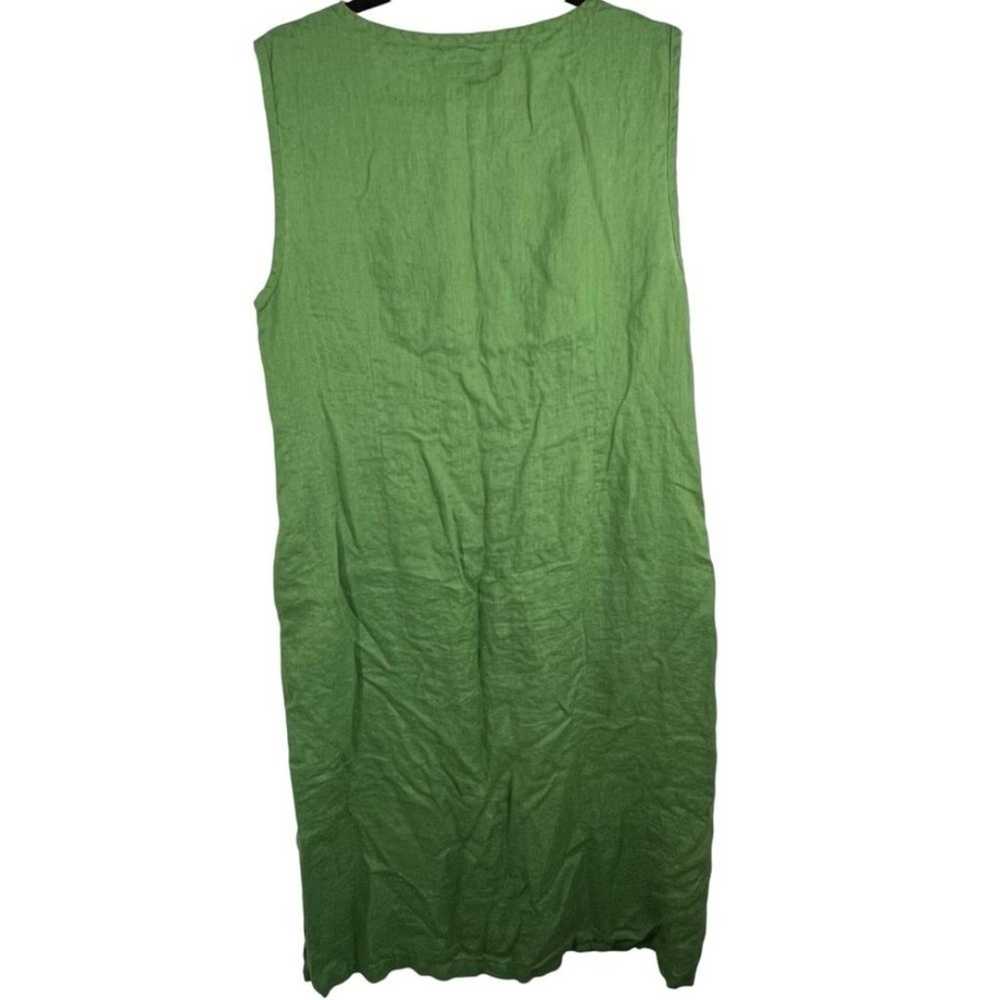 FLAX Green Linen Dress - image 2