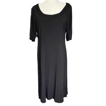 Theory Dazell Charm Dress Black Viscose Silk Size… - image 1