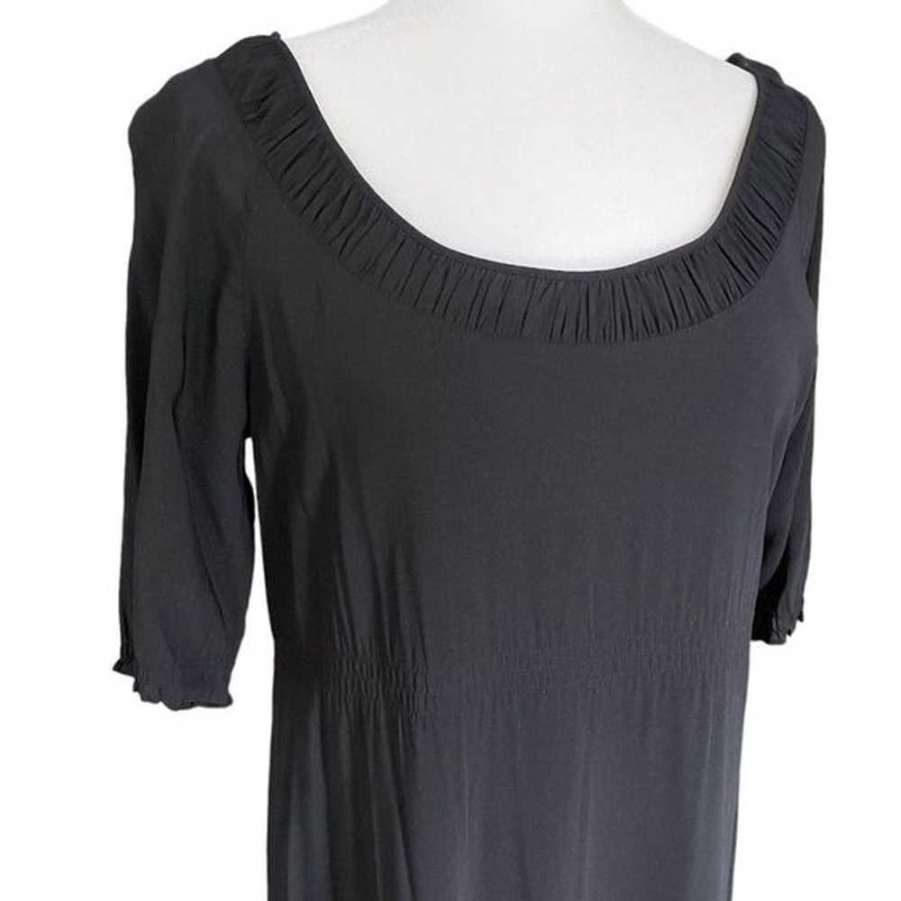 Theory Dazell Charm Dress Black Viscose Silk Size… - image 2