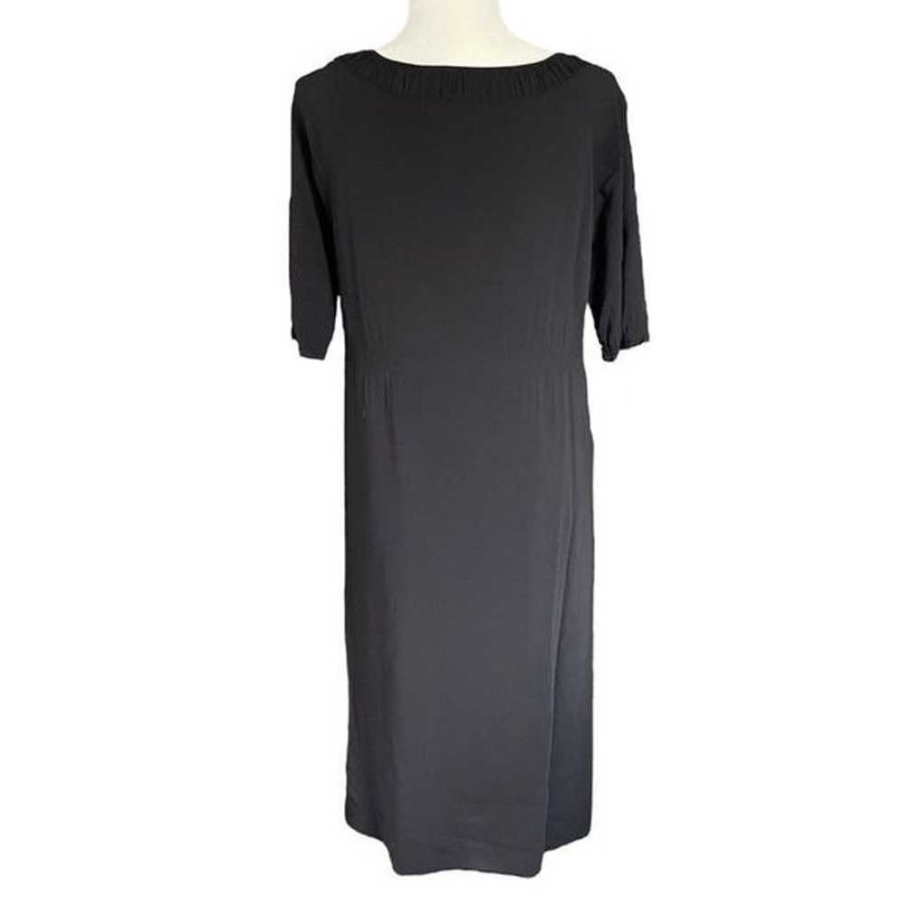 Theory Dazell Charm Dress Black Viscose Silk Size… - image 3