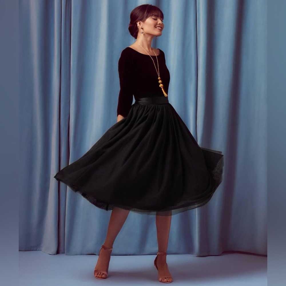 ModCloth Black Ballet Style Tulle Skirted Dress S… - image 1