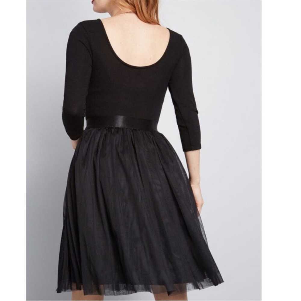 ModCloth Black Ballet Style Tulle Skirted Dress S… - image 5