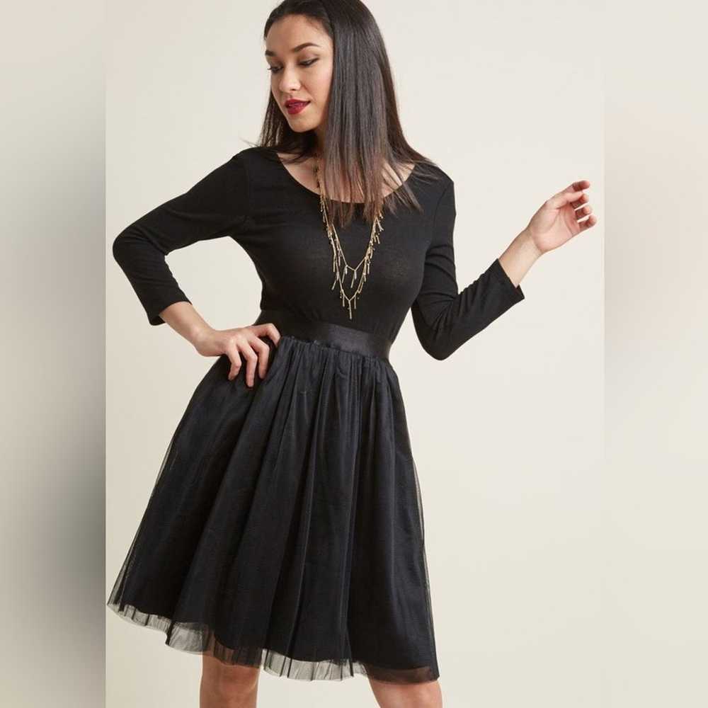 ModCloth Black Ballet Style Tulle Skirted Dress S… - image 7