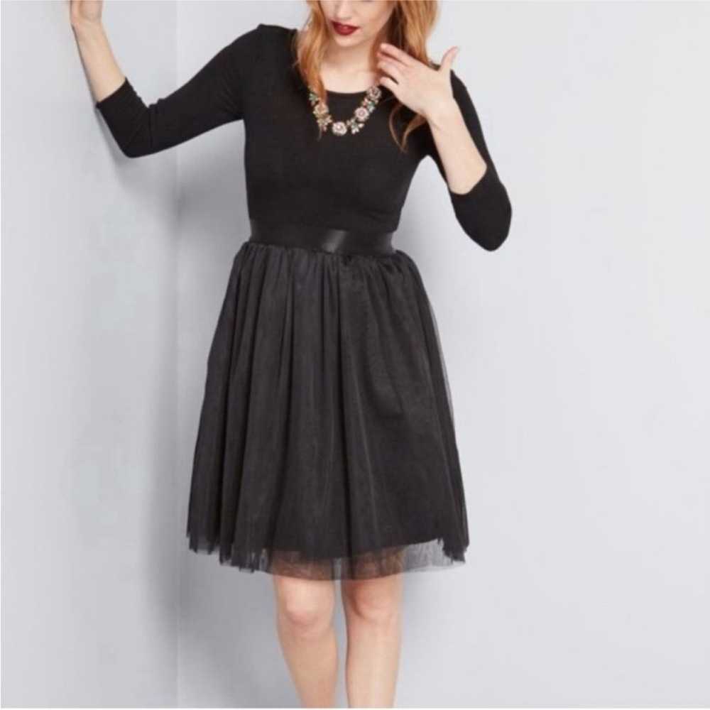 ModCloth Black Ballet Style Tulle Skirted Dress S… - image 9