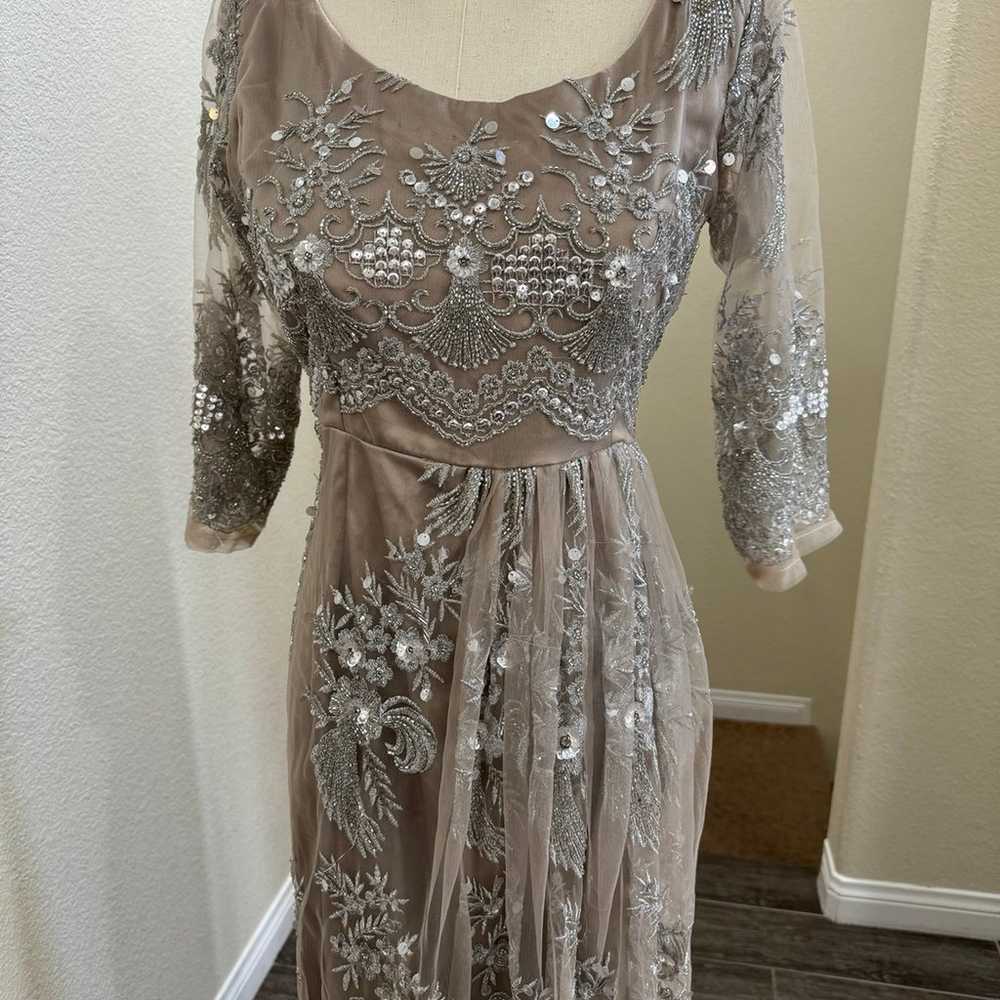 Fully beaded gown size s/m - image 2