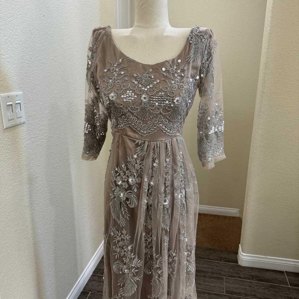 Fully beaded gown size s/m - image 5