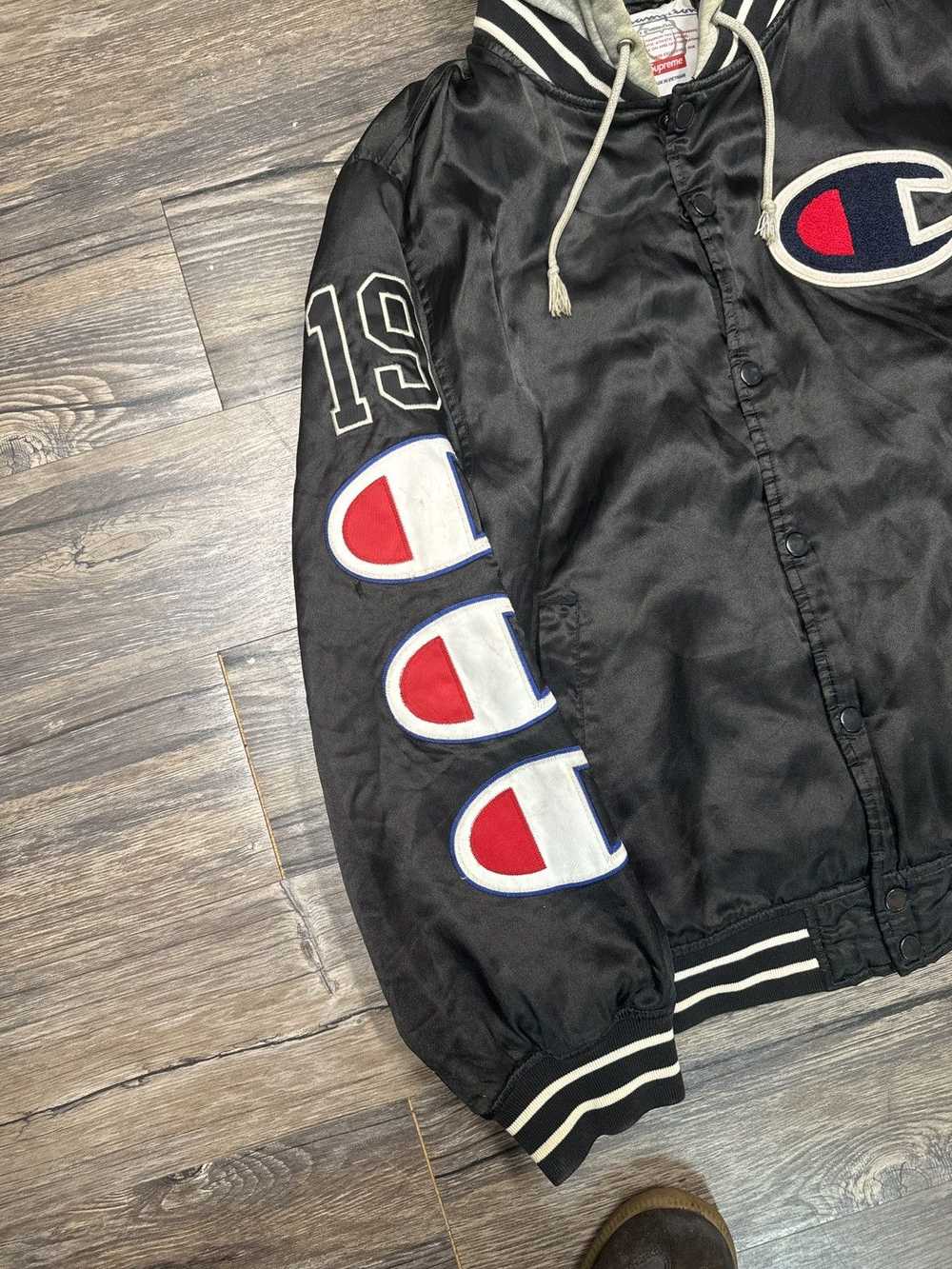 Champion × Supreme Supreme x Champion Satin Bomber - image 4