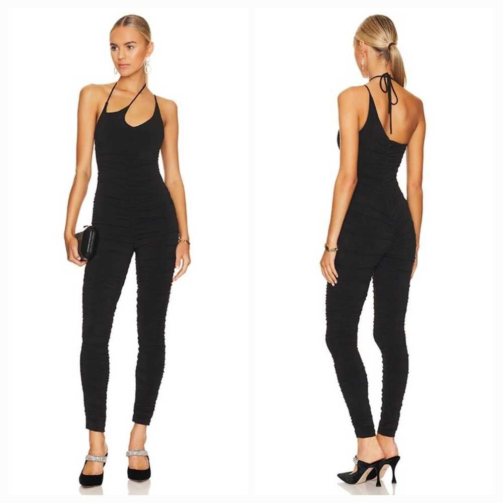 Superdown Bethany Ruched Jumpsuit in Black Small - image 1