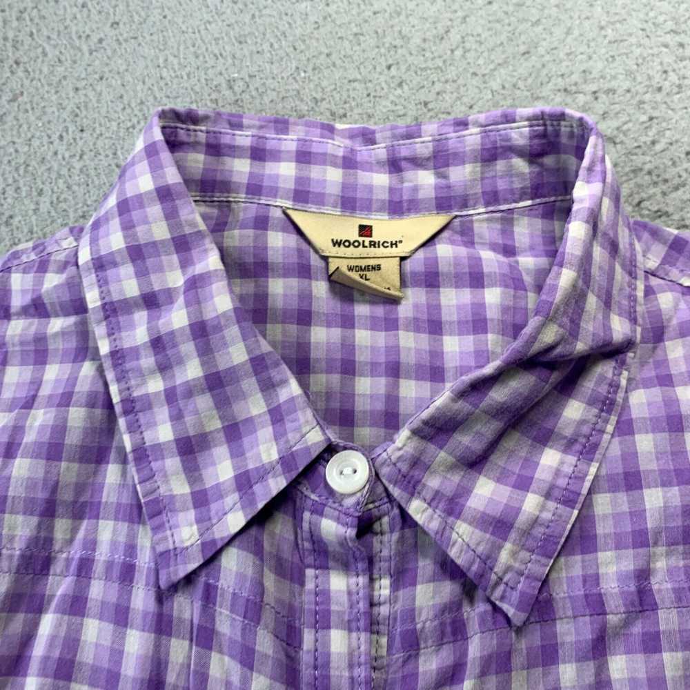 Vintage Luxurious Purple Plaid Long Sleeve Button… - image 5