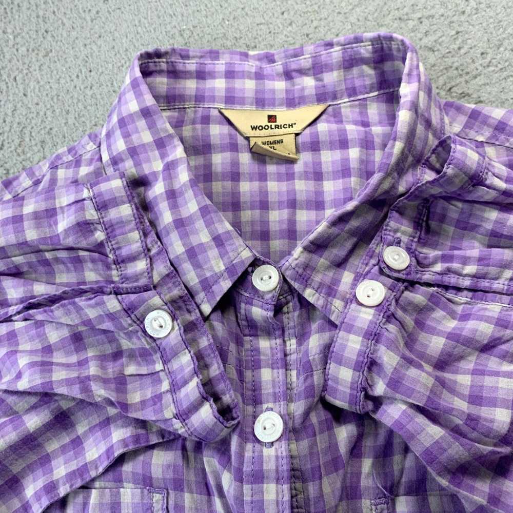 Vintage Luxurious Purple Plaid Long Sleeve Button… - image 6