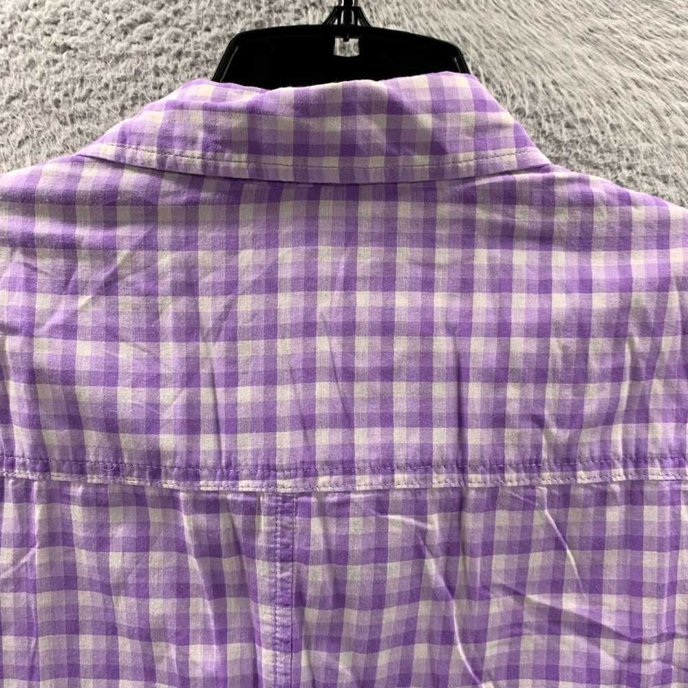 Vintage Luxurious Purple Plaid Long Sleeve Button… - image 8