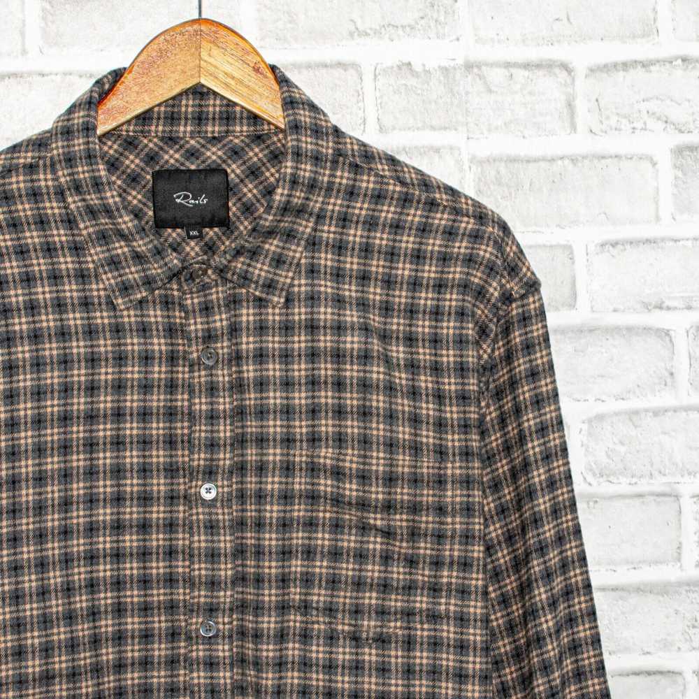 Rails Rails Button up Flannel SUSSEX Shirt in Taw… - image 2