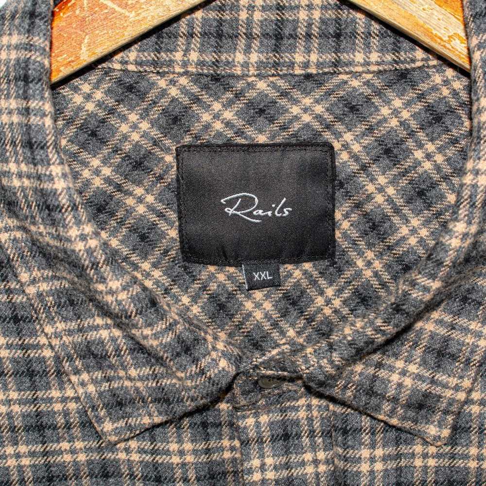 Rails Rails Button up Flannel SUSSEX Shirt in Taw… - image 3