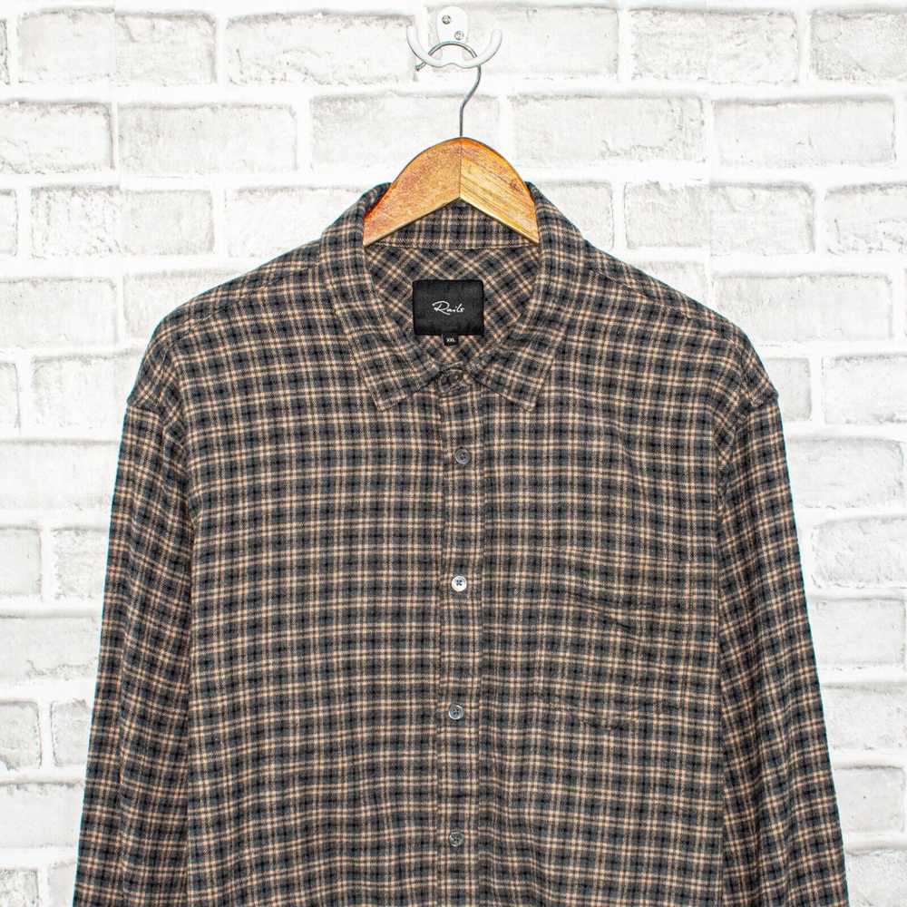 Rails Rails Button up Flannel SUSSEX Shirt in Taw… - image 4