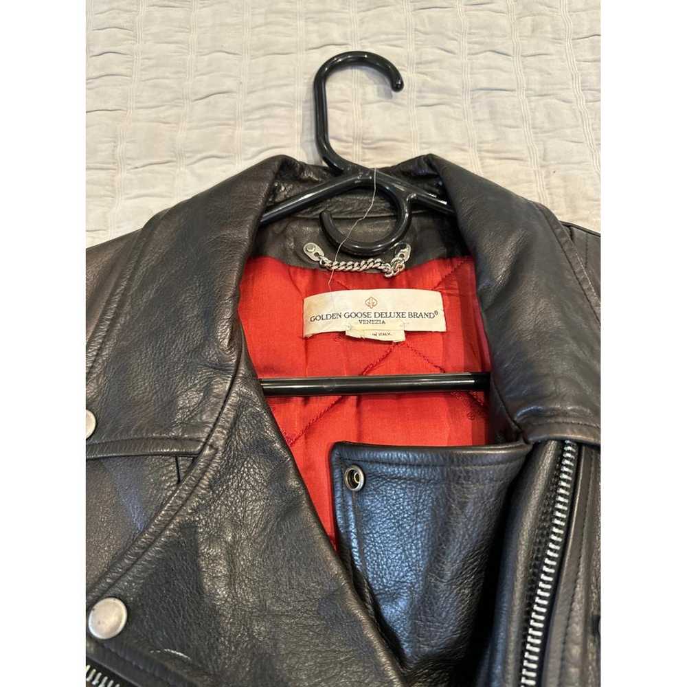 Golden Goose Leather biker jacket - image 4