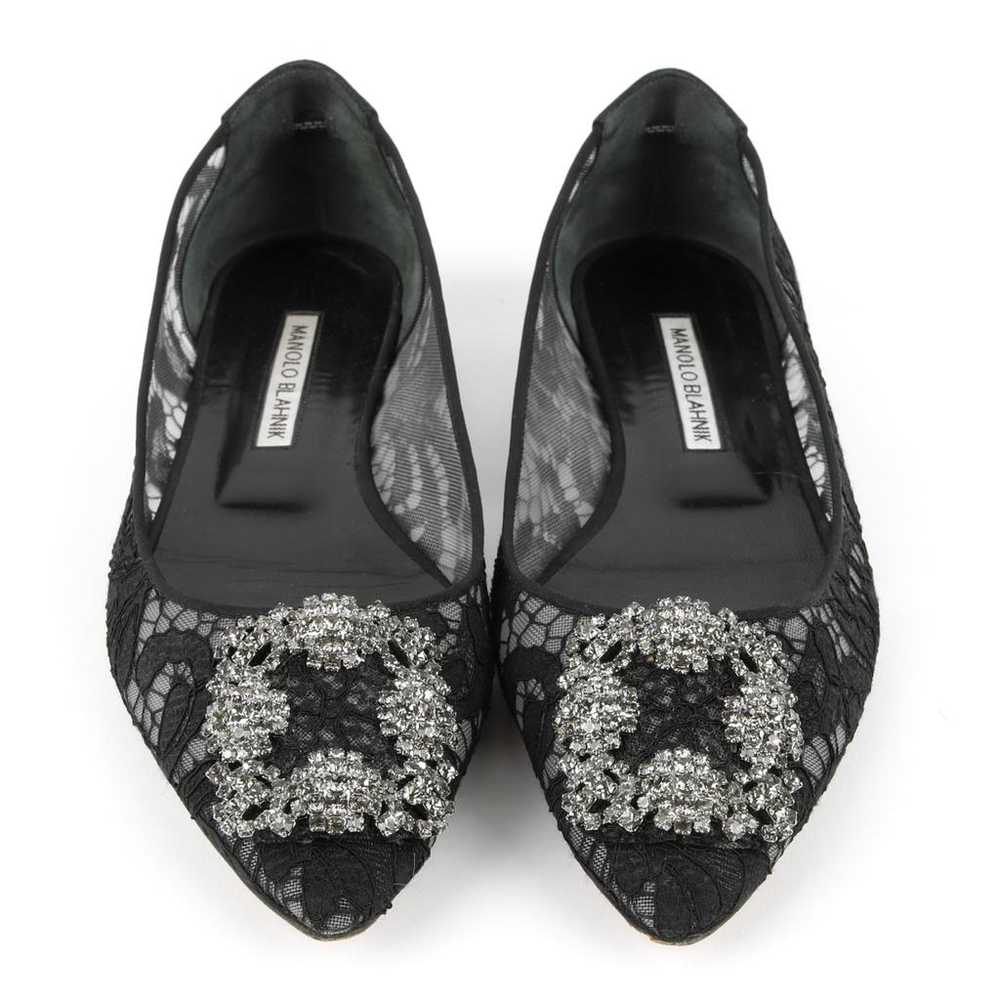 Manolo Blahnik Hangisi cloth ballet flats - image 3