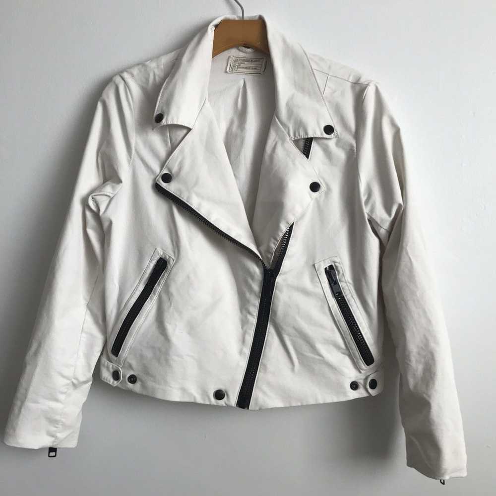 Current Elliott Current Elliott White Moto Jacket… - image 1