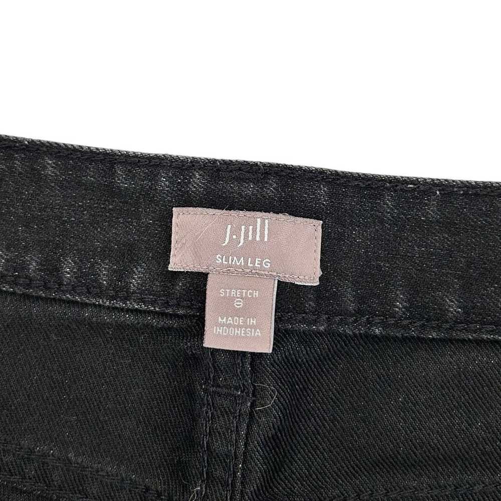 Other J. Jill Black Slim Leg Raw Hem Jeans Sz 8 - image 2