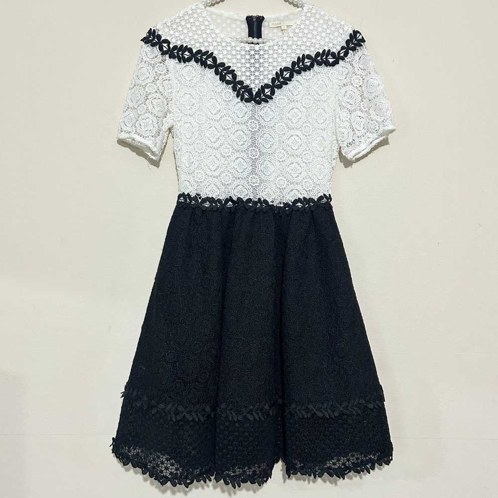 Maje Renald Two Tone Black & White Lace Fit & Fla… - image 3