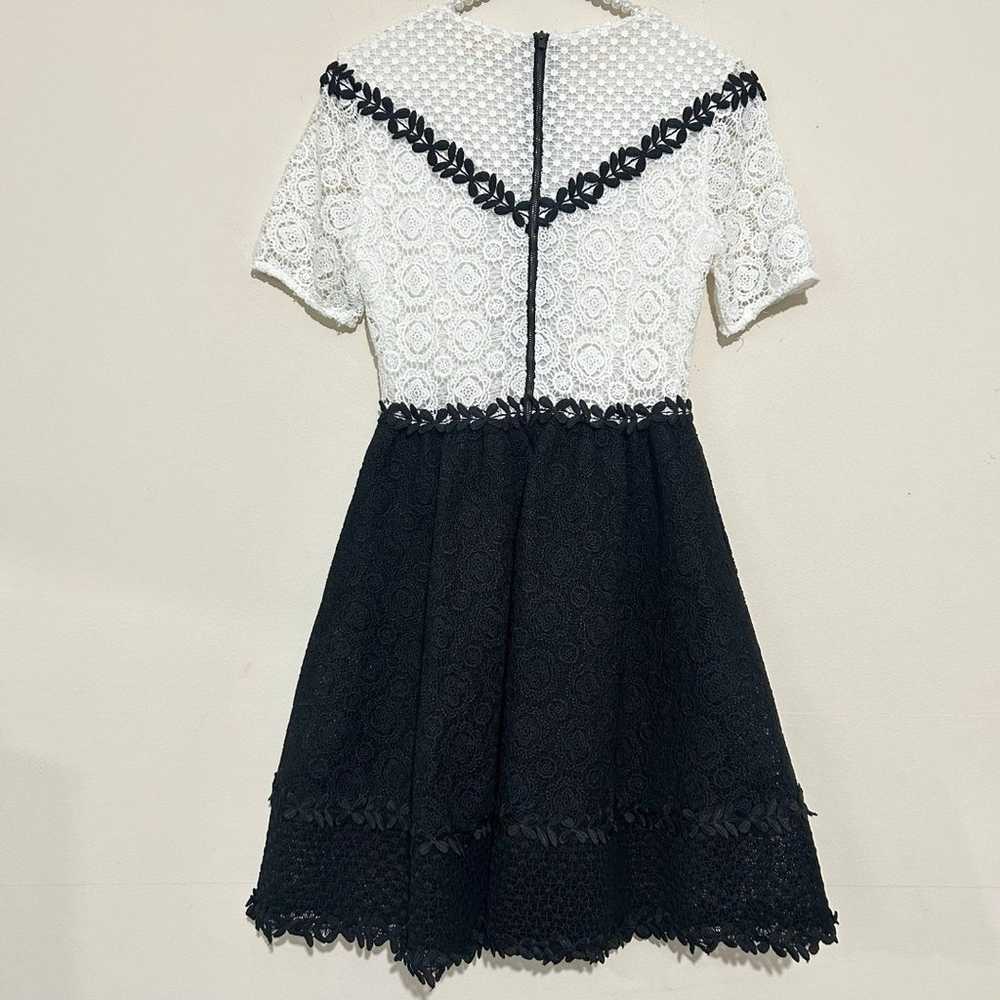 Maje Renald Two Tone Black & White Lace Fit & Fla… - image 7