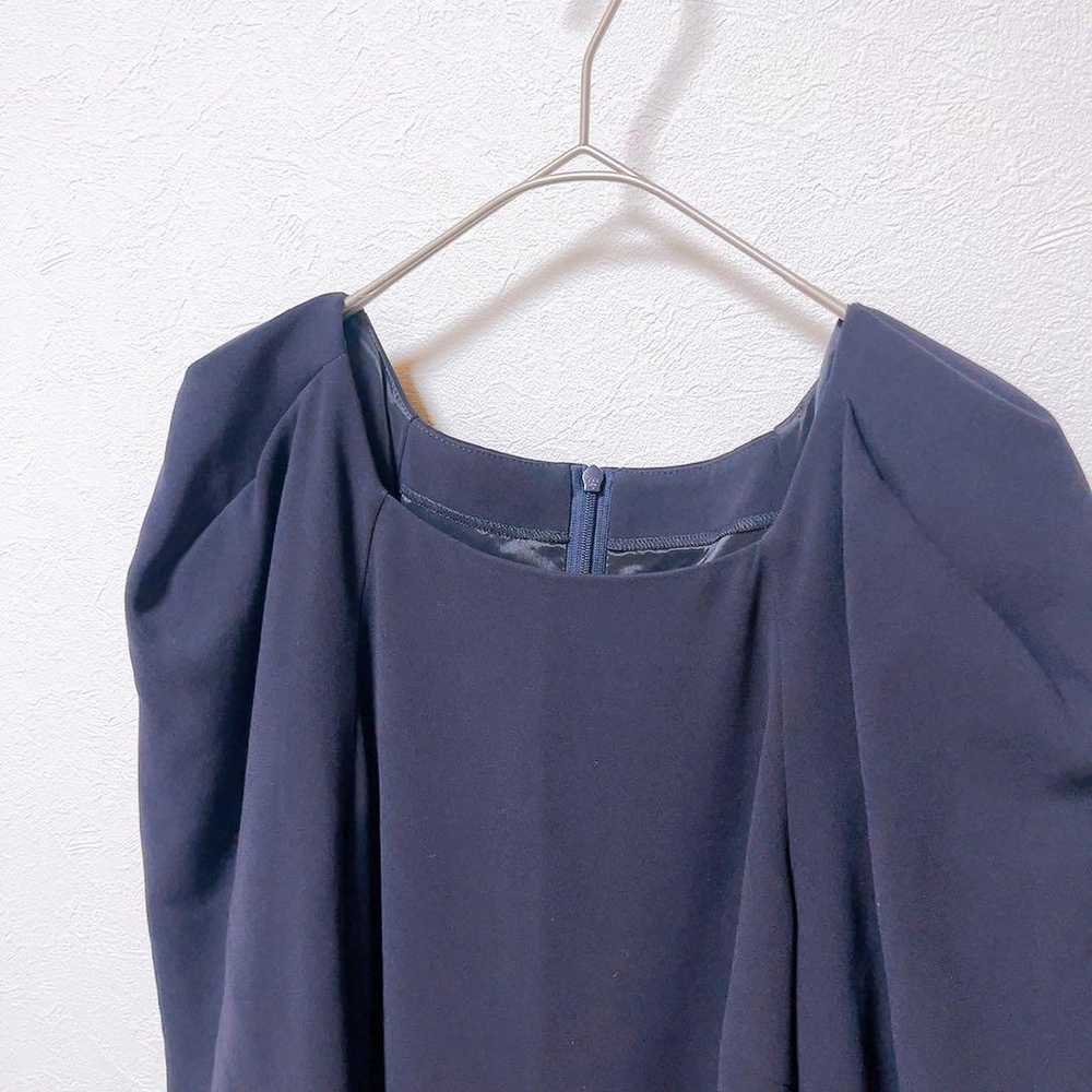 Lanvin en Bleu Tuck Shoulder Long Sleeve Dress Na… - image 4