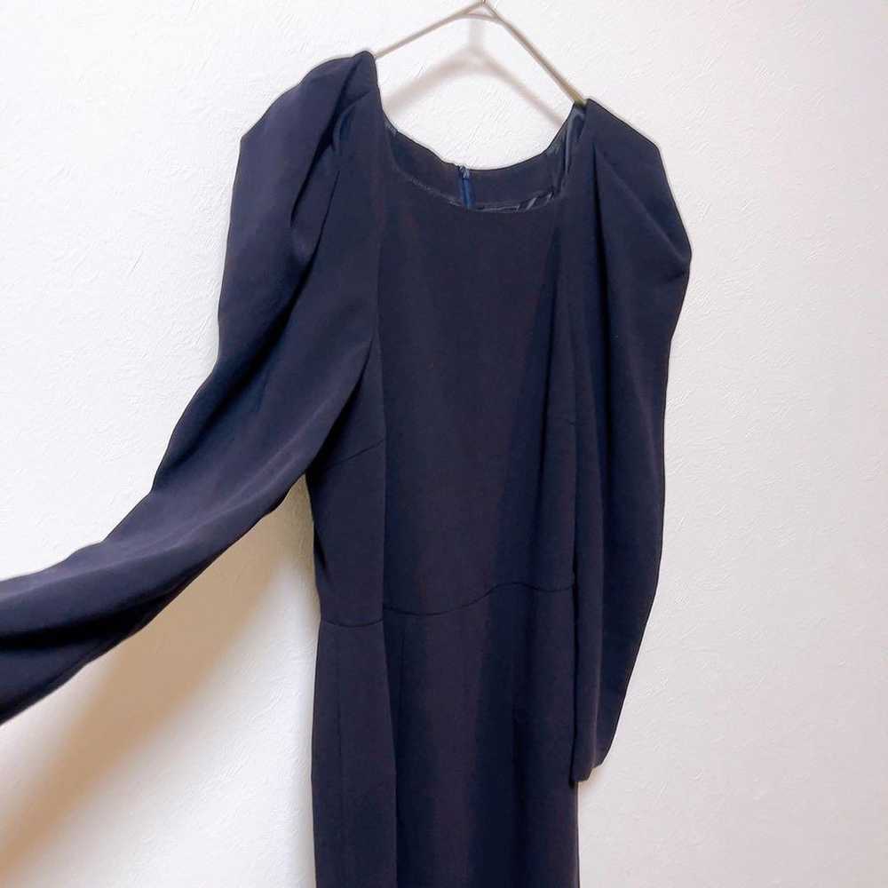 Lanvin en Bleu Tuck Shoulder Long Sleeve Dress Na… - image 6