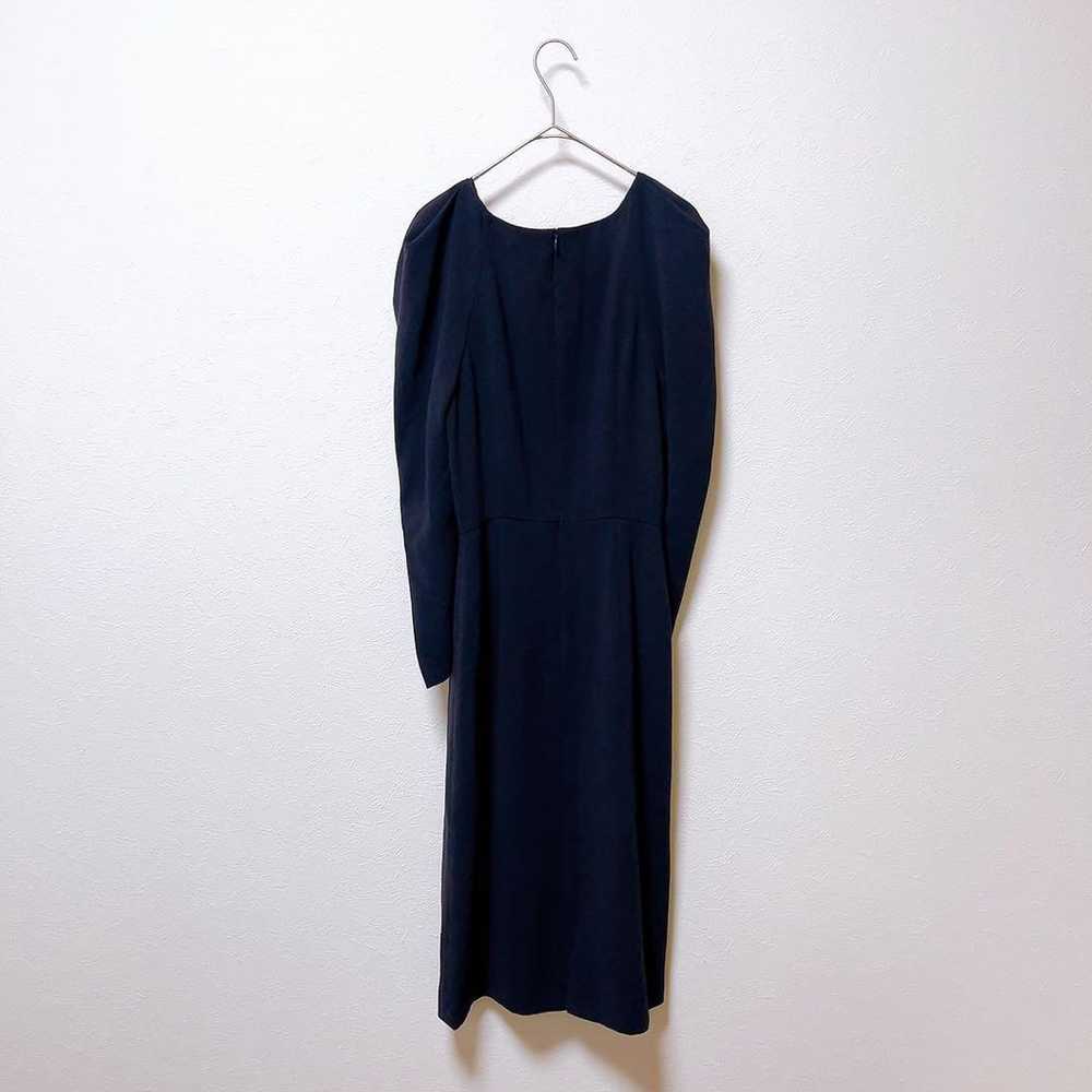 Lanvin en Bleu Tuck Shoulder Long Sleeve Dress Na… - image 8