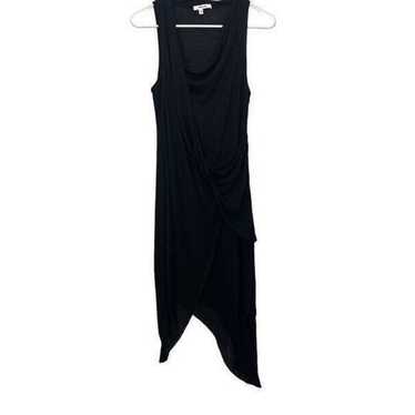 Helmut Lang Black Dress Small Sleeveless Drapey A… - image 1