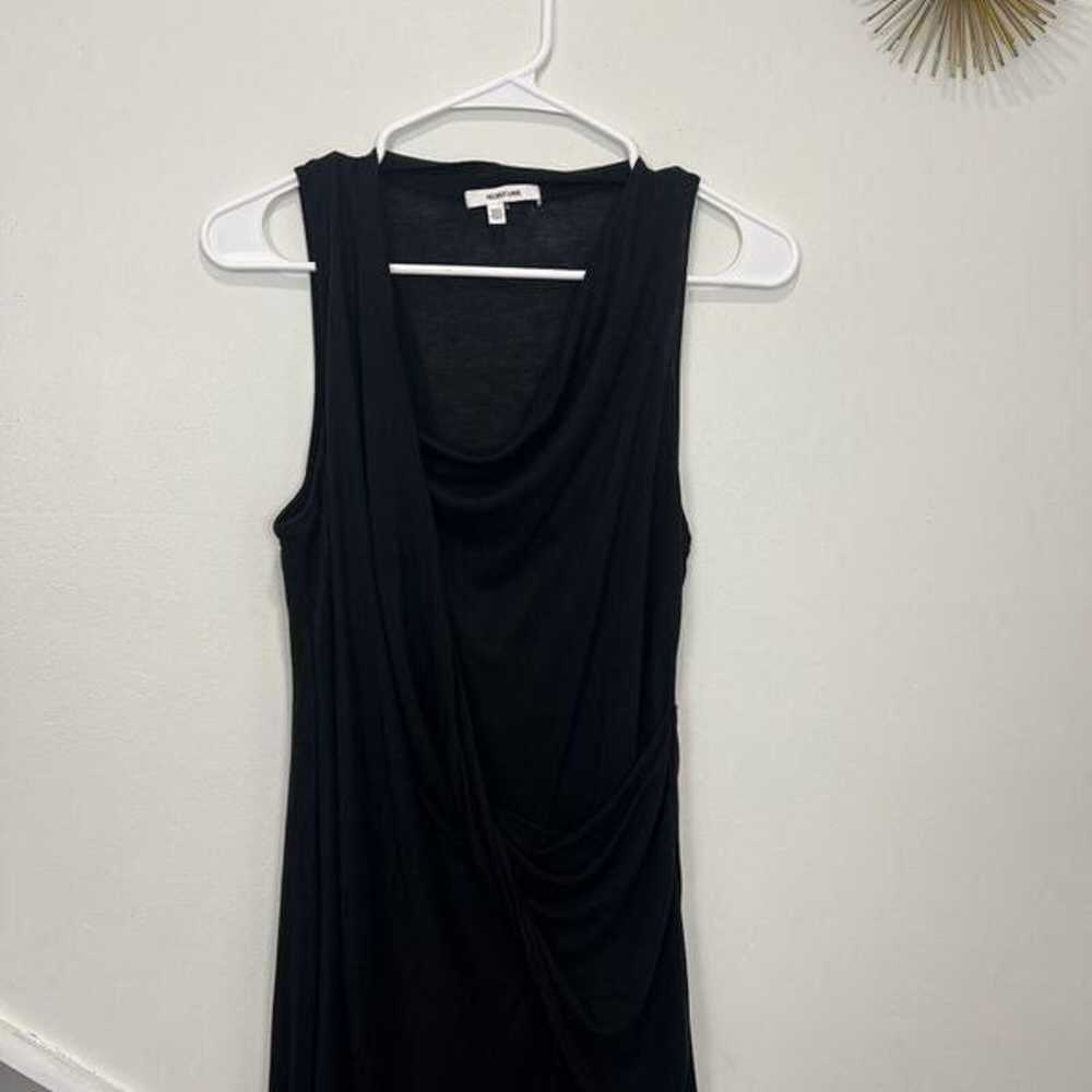 Helmut Lang Black Dress Small Sleeveless Drapey A… - image 3